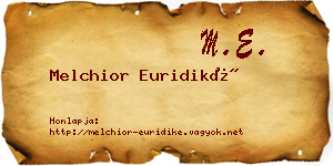Melchior Euridiké névjegykártya